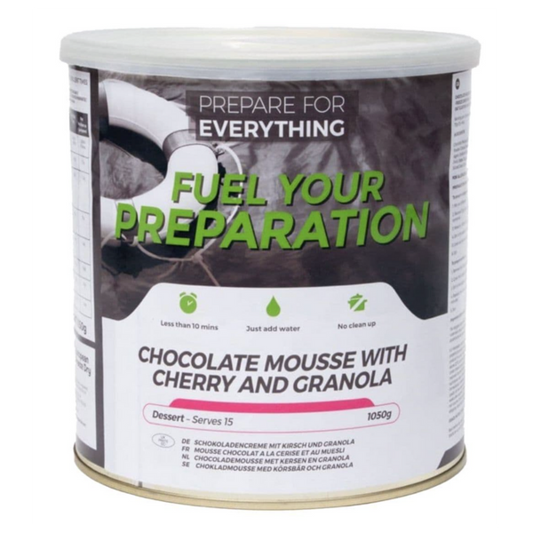 Fuel Your Preparation Chocolate Mousse w/ Granola & Cherry Freeze Dried Meal Tin